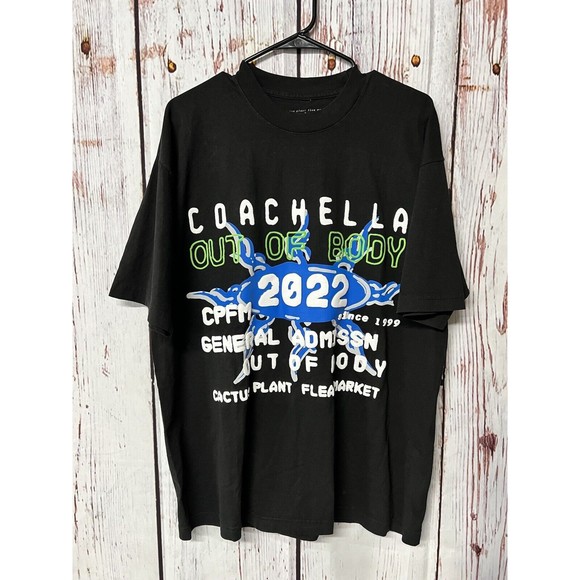 NWOT Coachella 2022 Cactus Plant Flea Market “Out Of Body” Tee-Black /Size Large